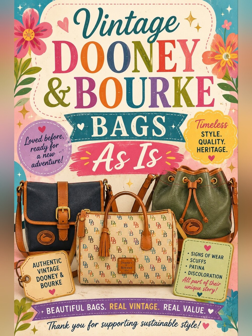 Vintage Dooney & Bourke Bag-As Is